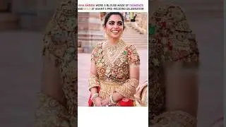 Isha ambani blouse work with gold and diamonds #trending #viralvideo #ambaniwedding #ishaambani