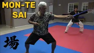 Isaac Cruz learning “Mon-Te Sai” Kata from Sensei Xuan Benavides 