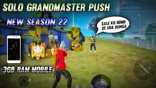 Road To Grandmaster season 22 ll Solo Grandmaster Gemeplay ll Freefire Rank Push ll #solo rank push