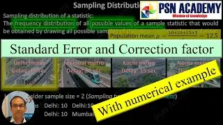 Standard Error and Correction factor in Statistics | Sampling distribution of sample means