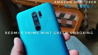Amazon's Redmi 9 Prime MINT GREEN UNBOXING | CAMERA SHOTS | 4GB RAM | 128GB Internal Storage