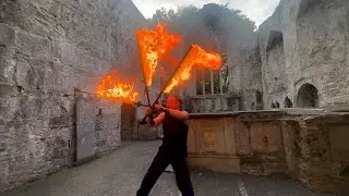 In The Abbey - GORA Fire Swords