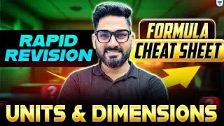 Units & Dimensions Formula Cheat Sheet | Class 11 Physics | Rapid Revision