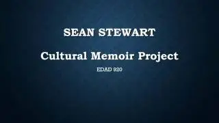 EDAD920-Cultural Memoir