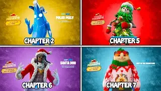 Evolution of ALL Winterfest Fortnite Presents Chapter 2 - Chapter 7 (Fortnite PRESENTS GUIDE 2025 )
