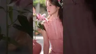 Sleeveless, ramie fabric, pink midi Qipao    Credit to Xiaohongshu:@ V15324543830