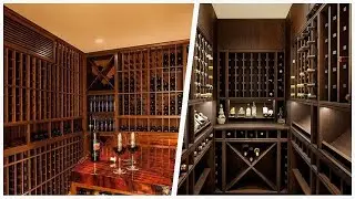 75 Blue Floor And Yellow Floor Wine Cellar Design Ideas You'll Love ☆