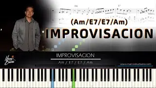🎹 SOLO DE PIANO (Am) - EJERCICIO DE IMPROVISACIÓN [Am / E7 / E7 / Am]