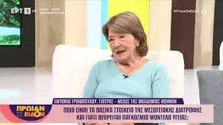 Η γιατρός και μέλος της Ακαδημίας Αθηνών, Αντωνία Τριχοπούλου στο «Πρωίαν σε Είδον»