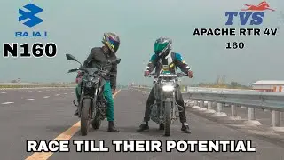 BAJAJ N160 2022 VS TVS APACHE RTR 160 4V 2021 [ LONG RACE ]