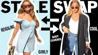OUTFIT CHALLENGE - BFF COMPLETE STYLE SWAP😨 AD | Syd and Ell