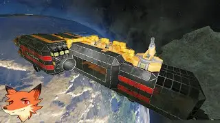 Space Engineers Survie #14 - Je construis une station spatiale sur un ast&eacute;ro&iuml;de! Et premier combat!
