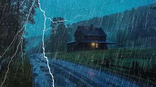 Duerme Profundo en 3 Min con Lluvia Fuerte y Truenos &ndash; Sonido Relajante Toda la Noche