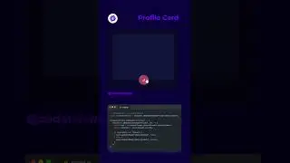Interactive Profile Card using HTML, CSS and JavaScript #programming #webdevelopment