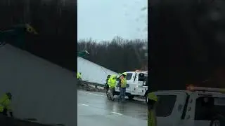 Oops of the day! Eastern Ohio on the turnpike #trucking #usa