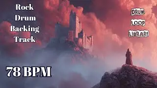 78 BPM Rock Drum Backing Track | Slow Heavy Stomp