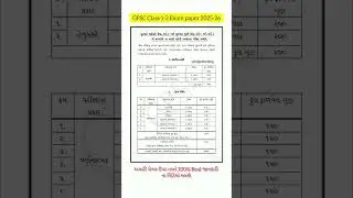 GPSC Class 1-2 Exam Syllabus 2025-26 | GPSC Exam Pattern 2025 | GPSC New Syllabus 2025 | GPSC Exam