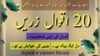 20 Best Aqwal e zareen in Urdu | Best Quotes in Hindi by Aqwal e zareen library
