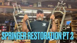 How to ,Harley Springer restoration PART 2 from extended chopper springer to stock lenght WLC WLA