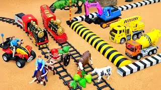 DIY Mini Truck Builds Brick & Metal Railing Bridge | Fun Construction Science Project