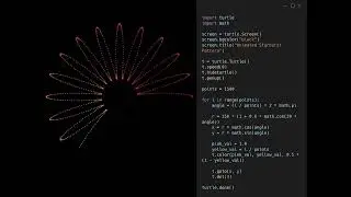 ✨ Animated Starburst Pattern in Python | Satisfying Coding Animation 🚀 | Code Mann Se