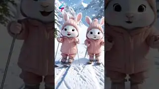 When Rabbits Try Ice Skating for the First Time 😂🐇❄️