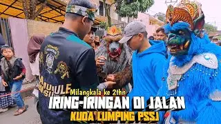 Iring - iringan di jalan kuda lumping PSSJ‼️pusaka sinar singa jaya💥
