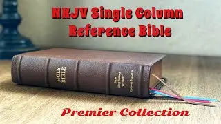 NKJV Single Column Reference Bible - Premier Collection