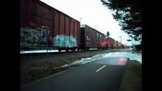 CN 8918 Sur CN M588 Desbiens,Qc 18 Avril 2014