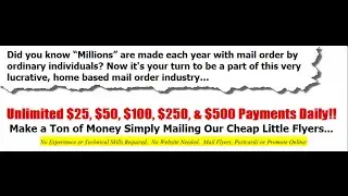 The $50 Millionaire Mailer| How To Join Millionaire Mailer| Make $1000 A Week Working From Home!