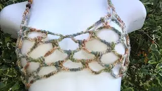 Вязаная крючком сетка/сетка на чашке бюстгальтера