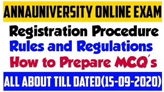 All Informations about Online Exam 2020 | Annauniversity