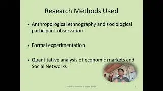 Empirical Researche in Virtual Worlds - A Short Introduction