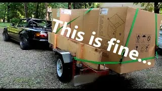 Towing a bunch of cabinets with a V8 Miata