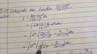 Integrate the function (x - 3)e^x/(x - 1)³.