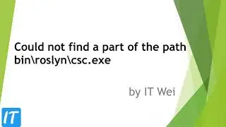 Could not find a part of the path bin\roslyn\csc.exe