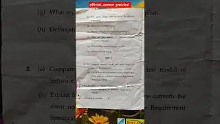 #mdu university B.C.A 4 th sem #software #engineering (Software engineering)#question #paper#may2024