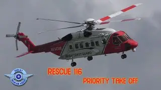 Rescue 116 - Priority Lift From Dublin Airport 13/08/2023 #planespotting #airport #rescue