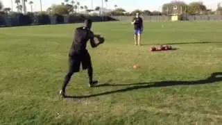 Oakland Radiers Marquette King Training with One On One Kicking - 5.2 Punt Hang