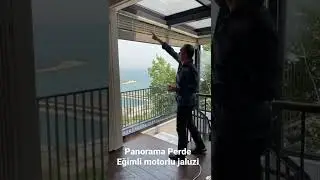 Eğimli motorlu jaluzi