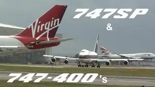 BOEING 747SP {VP-BAT} & Thai Airways Retro-Jet / Star Alliance 747-400's! Depart London Heathrow