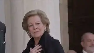 Queen Anna Maria of Greece attends the funeral of her husband the King of Greece Constantine II