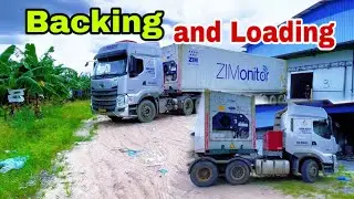 Backing and Loading Cargo onto a Semi-Truck 