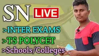 #LIVE:-6:00PM || TS INTER EXAMS || TS POLYCET COUNSELING