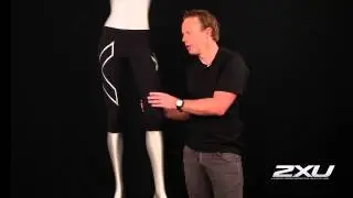 WA1943b 2XU WOMENS 3/4 COMPRESSION TIGHTS