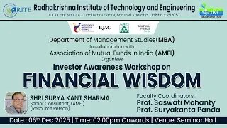 INVESTER AWARENESS WORKSOP ON FINANCIAL WISDOM | RITE