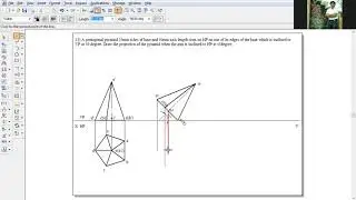 5 Pentagon pyramid edge inclined