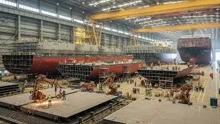 Inside the Modern The Full Construction Cycle of a Mega Ship Factory #ship #insidethefactory