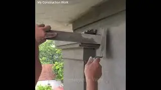 Rendering Cement And Sand On A Brick Pillar - Amazing Construction Skill of Construction Work 66
