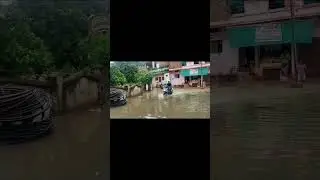 Scooter drive in heavy flood #shorts